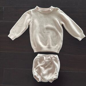 Minnow knit set girl pink